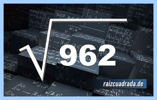Solución de la raíz de 962 Como se representa habitualmente la operación raíz de 962