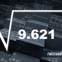 ¿Cuál es el resultado de la raíz cuadrada de 9621?