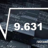 Resultado de la raíz cuadrada de 9631