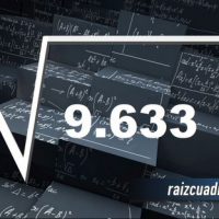 Resultado de la raíz cuadrada de 9633