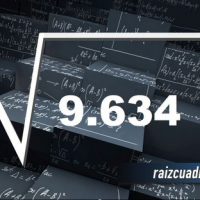 Resultado de la raíz de 9634