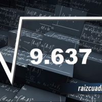 Resultado de la raíz de 9637