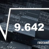 ¿Cuál es el resultado de la raíz cuadrada de 9642?