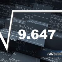 Resultado de la raíz cuadrada de 9647