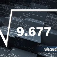 Resultado de la raíz cuadrada de 9677