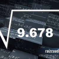 ¿Cuál es el resultado de la raíz cuadrada de 9678?