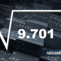 Resultado de la raíz de 9701