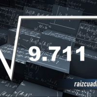 Resultado de la raíz cuadrada de 9711