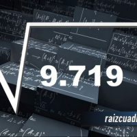 Resultado de la raíz de 9719