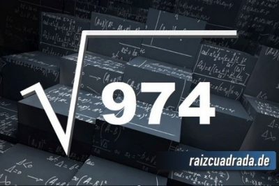 ¿Qué se obtiene al resolver la raíz de 974?