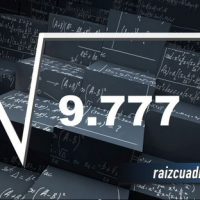 ¿Qué se obtiene al resolver la raíz de 9777?
