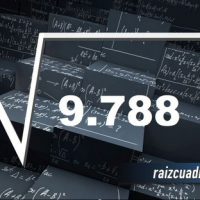 ¿Qué se obtiene al resolver la raíz de 9788?