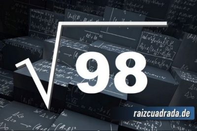 ¿Cuál es la raíz cuadrada de 98?