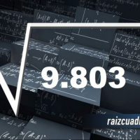 Resultado de la raíz cuadrada de 9803