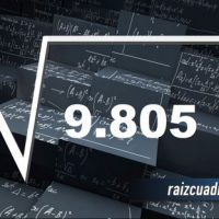Resultado de la raíz cuadrada de 9805