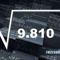 Resultado de la raíz de 9810
