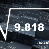 Resultado de la raíz de 9818