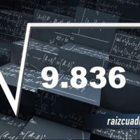 Resultado de la raíz de 9836
