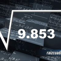 ¿Cuál es la raíz de 9853?