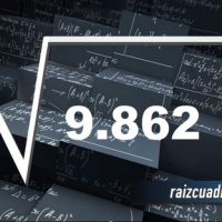 ¿Qué resultado obtenemos al resolver la raíz cuadrada de 9862?