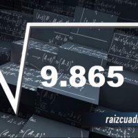 Resultado de la raíz de 9865
