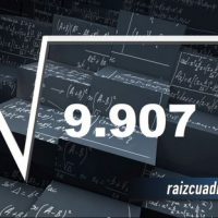 Resultado de la raíz de 9907