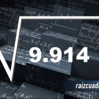 Resultado de la raíz de 9914