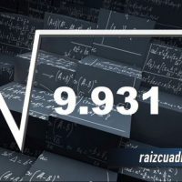 ¿Qué se obtiene al resolver la raíz de 9931?