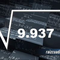 Resultado de la raíz de 9937