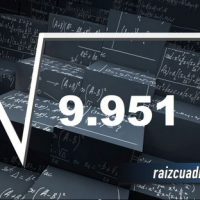 Resultado de la raíz de 9951