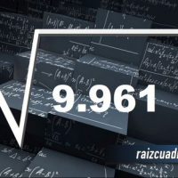 Resultado de la raíz cuadrada de 9961