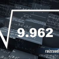 Resultado de la raíz cuadrada de 9962