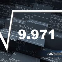 Resultado de la raíz cuadrada de 9971