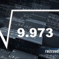 ¿Qué resultado obtenemos al resolver la raíz cuadrada de 9973?