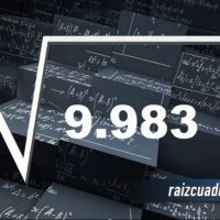 Resultado de la raíz cuadrada de 9983