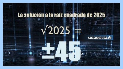 Número final de la resolución raíz cuadrada de 2025