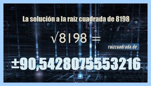 Raiz De 8198 Resultado De La Raizcuadrada De 8198