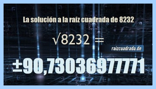 Solución final de la raíz cuadrada de 8232